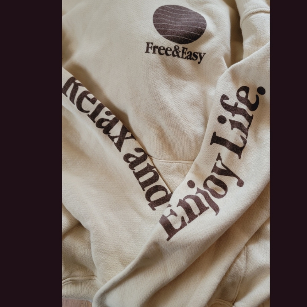 Free People Free & Easy Three Palms Hoodie Sweatshirt Dont Trip - Picture 10 of 16